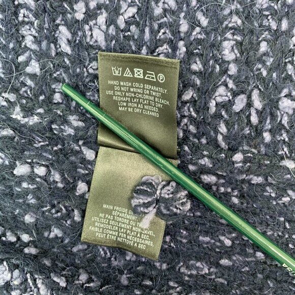 Moth Anthropologie Sweater Small Knit V Neck Pullover Blue Side Zipper Detail - Picture 7 of 12